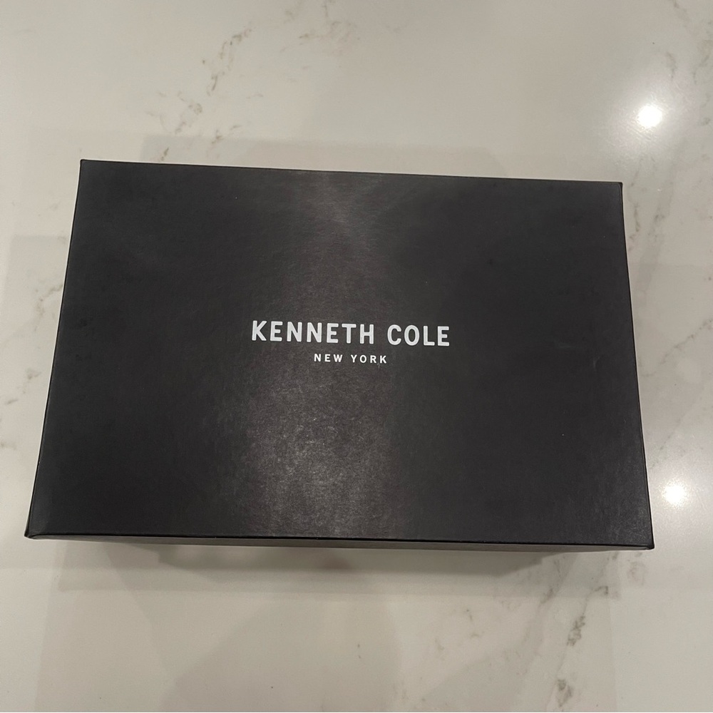 Kenneth Cole Denim Block Heel Sandals w Silver Detail - Picture 15 of 15
